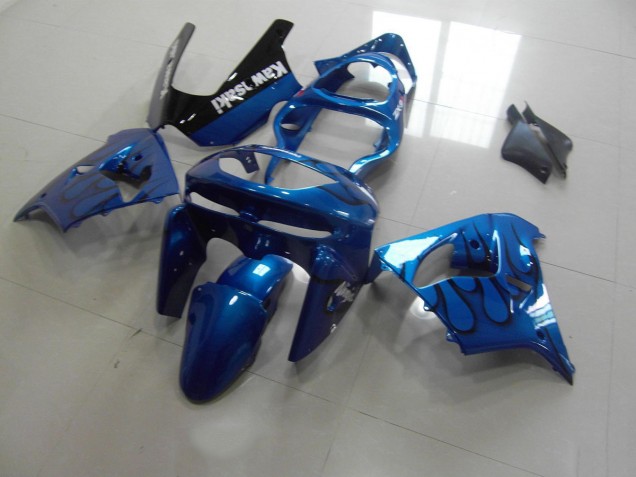 98-99 Blue Black Flame ZX9R Motorcycle Fairings 98-99 Blue Black Flame ZX9R Motorcycle Fairings